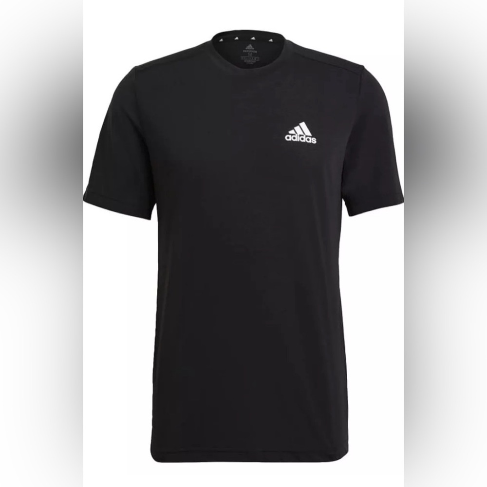 Adidas Aeroready Feel Ready Short Sleeve Crew Neck Men's T-Shirt Black  Size L